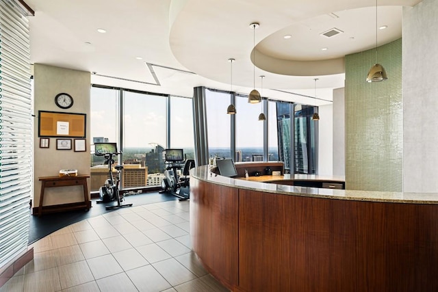 welcome area featuring visible vents