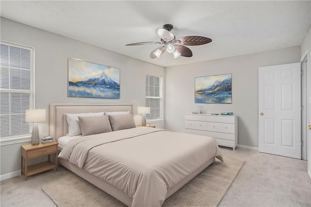 bedroom with ceiling fan