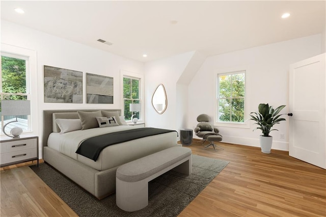 bedroom featuring wood-type flooring