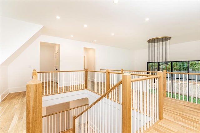 hallway featuring light hardwood / wood-style floors