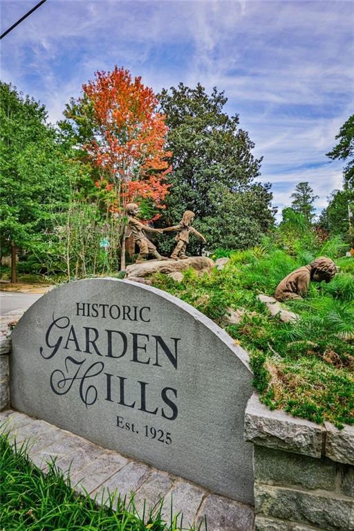 view of community sign