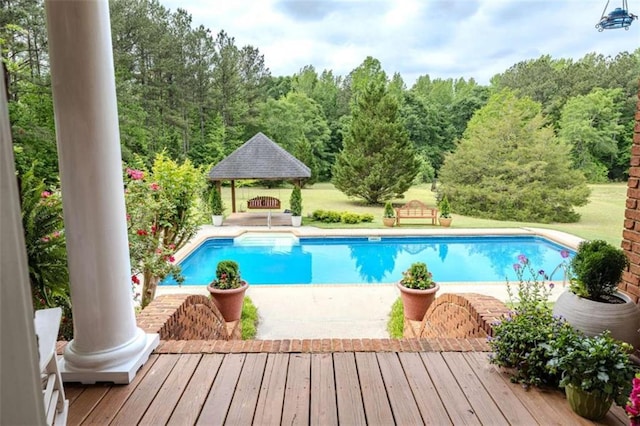7174 Rockmart Rd, Silver Creek, GA 30173 - pool featuring a gazebo and a patio