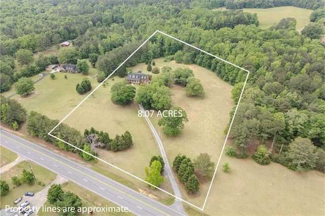 7174 Rockmart Rd, Silver Creek, GA 30173 - bird's eye view featuring a forest view