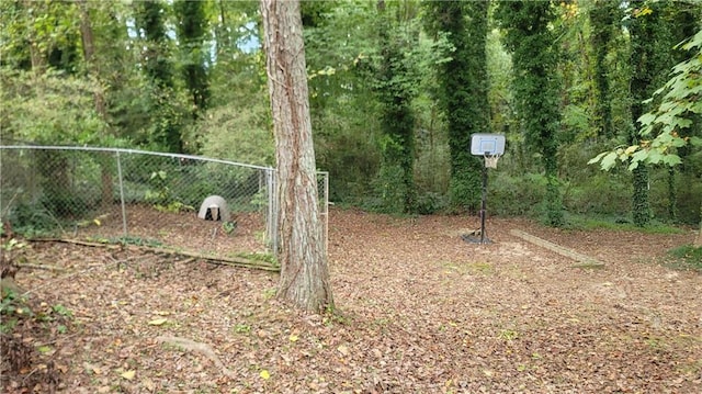 view of yard with a wooden deck