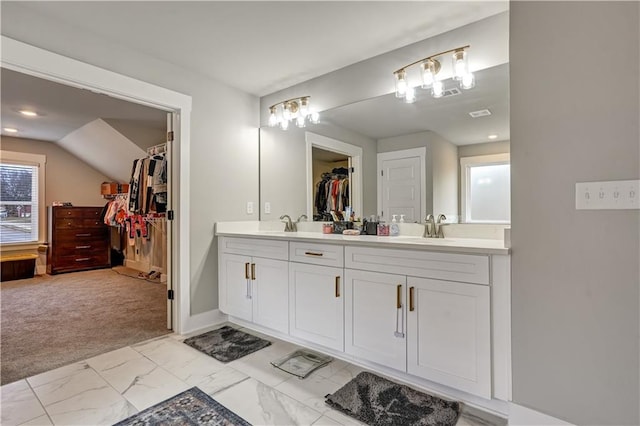 bathroom with vanity