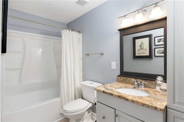 303 Gettysburg Pl, Atlanta, GA 30350 - full bathroom featuring vanity, toilet, and shower / bathtub combination with curtain