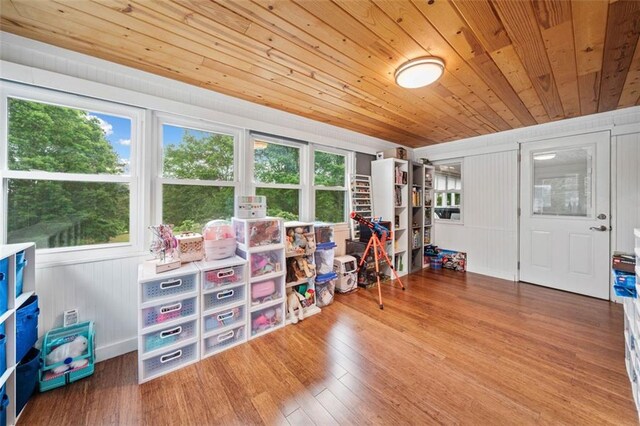 3415 Trickum Rd, Woodstock, GA 30188 - recreation room featuring wood ceiling and wood finished floors