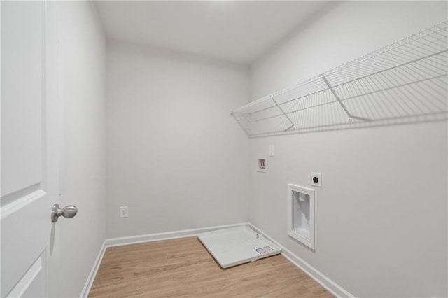 702 Smokey Quartz Way, Kennesaw, GA 30144 - laundry room featuring washer hookup, light wood-type flooring, electric dryer hookup, and baseboards