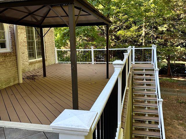 deck with a gazebo