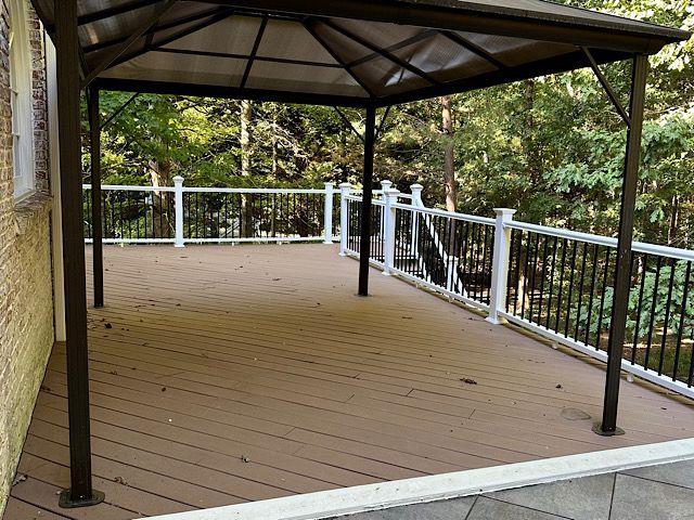 deck with a gazebo