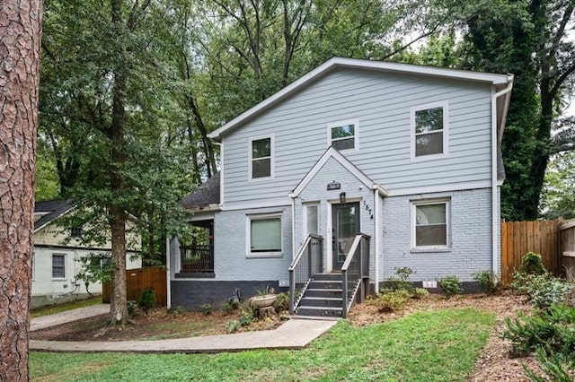 front of property with a front yard