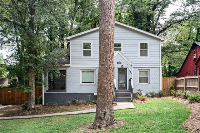 view of property with a front yard