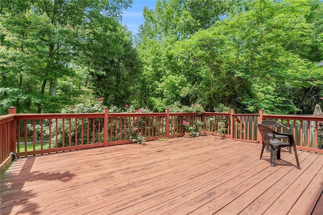 view of wooden terrace