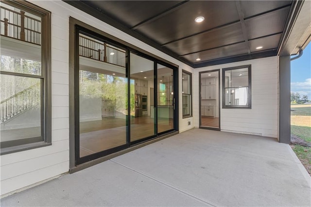 view of patio / terrace featuring a balcony