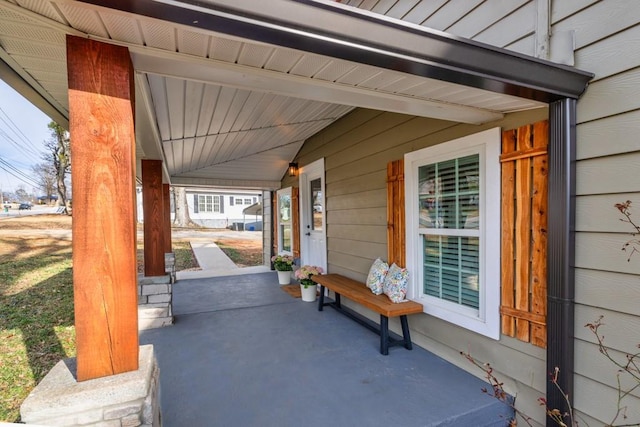 view of patio / terrace with a porch