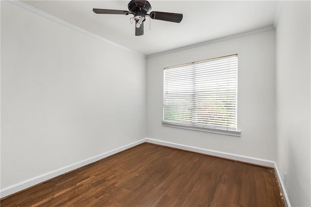 2240 Cheshire Bridge Rd NE Unit 206, Atlanta, GA 30324 - unfurnished room featuring dark wood finished floors, crown molding, and a ceiling fan