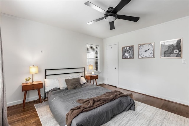 2240 Cheshire Bridge Rd NE Unit 206, Atlanta, GA 30324 - bedroom featuring wood finished floors and ceiling fan