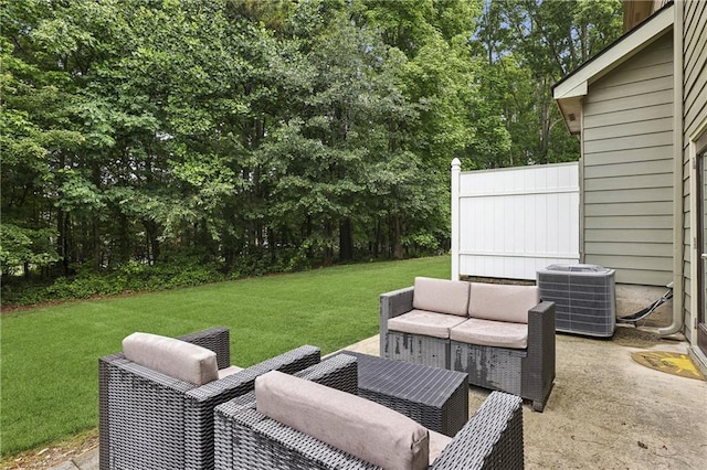 13468 Gardiner Ln, Alpharetta, GA 30004 - view of patio with central AC and an outdoor hangout area