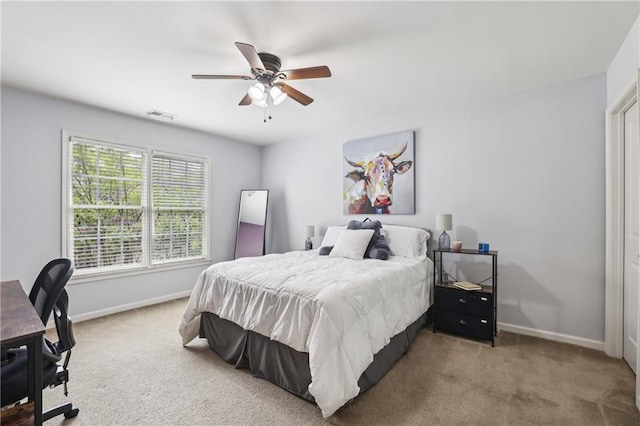 13468 Gardiner Ln, Alpharetta, GA 30004 - bedroom featuring carpet floors, baseboards, and a ceiling fan