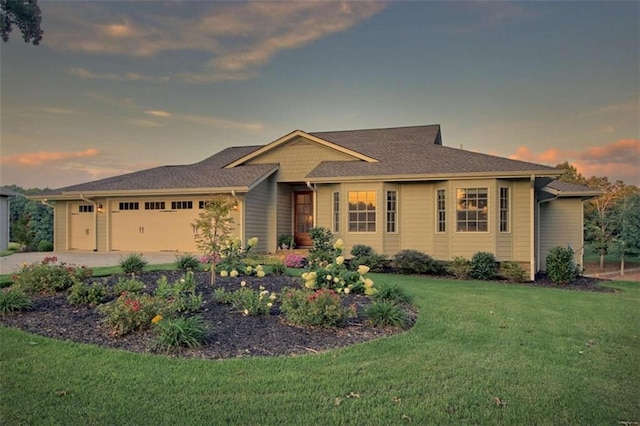 502 Cottage Crest Dr, Clarkesville, GA 30523 - ranch-style home with a garage, a front lawn, and concrete driveway