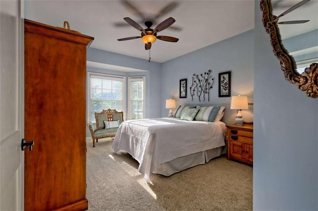 502 Cottage Crest Dr, Clarkesville, GA 30523 - bedroom with light carpet and a ceiling fan