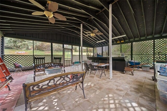 view of patio / terrace with ceiling fan