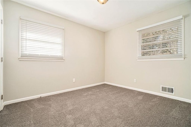 carpeted spare room with plenty of natural light