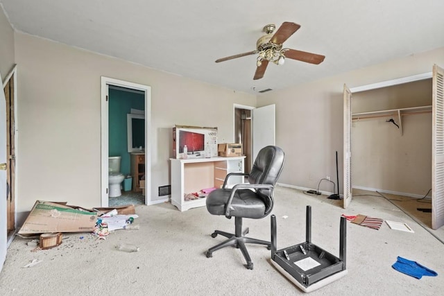 10 Shadburn Ferry Rd, Buford, GA 30518 - office space with ceiling fan and carpet
