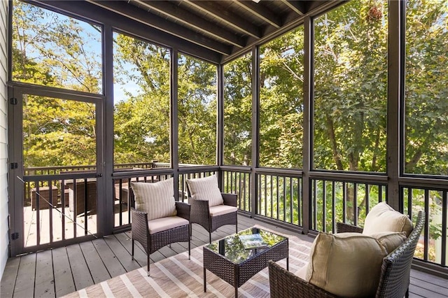 view of sunroom / solarium