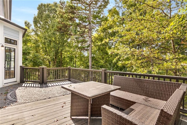 view of wooden deck