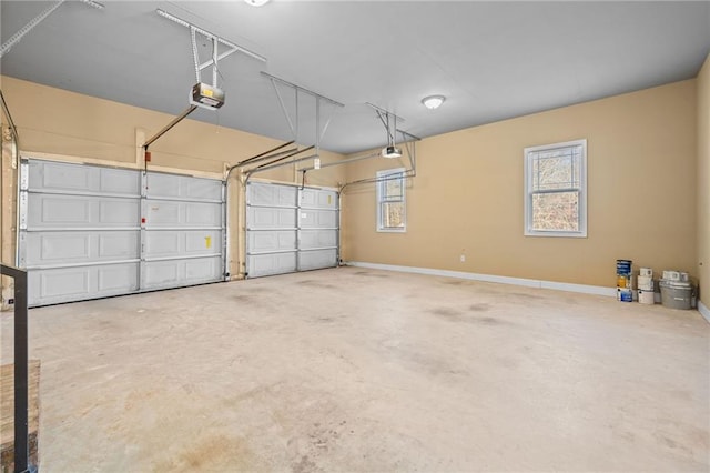 garage featuring a garage door opener