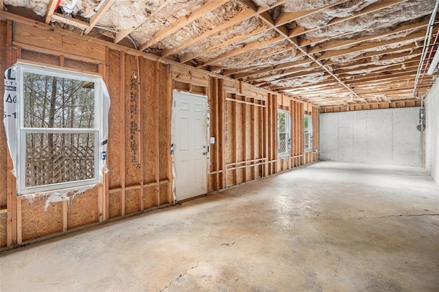 view of basement