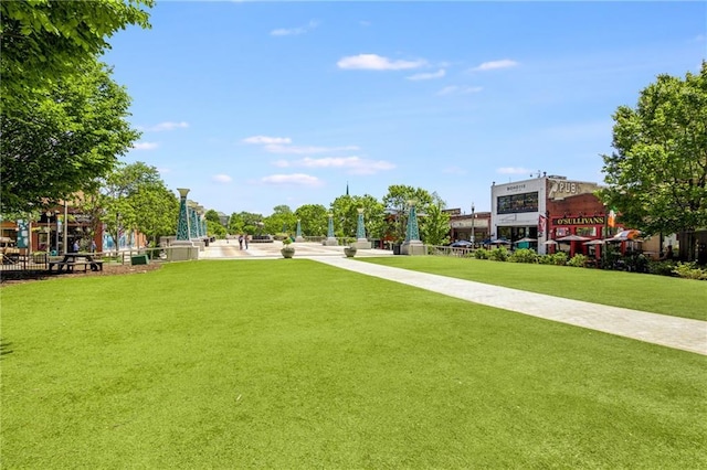 view of home's community featuring a yard