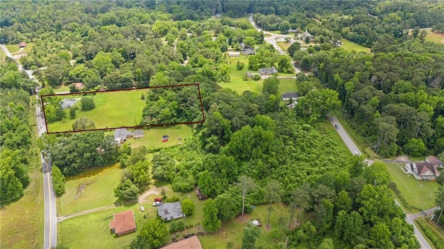 3517 Plunkett Rd, Stonecrest, GA 30038 - view of property location with property boundaries highlighted and a heavily wooded area