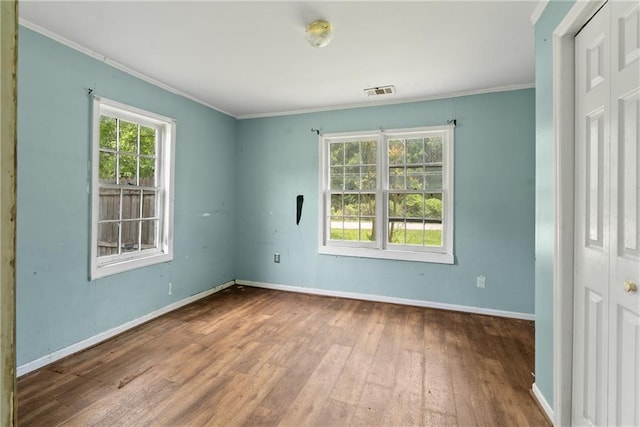 3517 Plunkett Rd, Stonecrest, GA 30038 - empty room featuring crown molding and hardwood / wood-style floors