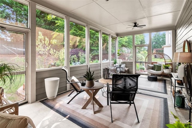 1771 Silvergrass Ln, Grayson, GA 30017 - sunroom / solarium featuring ceiling fan and healthy amount of natural light
