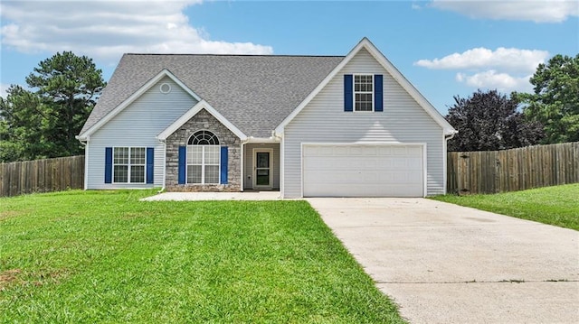 237 Raventree Ln, Griffin, GA 30224 - traditional home featuring concrete driveway, stone siding, a garage, and a shingled roof