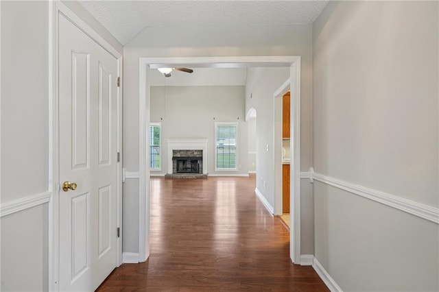 237 Raventree Ln, Griffin, GA 30224 - hall featuring dark wood-type flooring and baseboards
