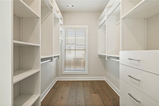 235 Briscoe Way Unit 7, Alpharetta, GA 30009 - walk in closet featuring visible vents and dark wood-style flooring