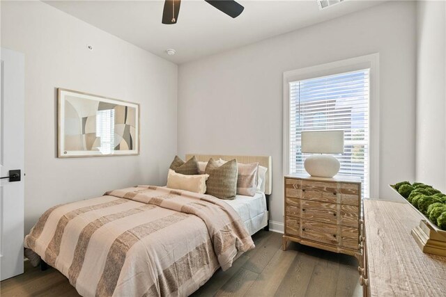 235 Briscoe Way Unit 7, Alpharetta, GA 30009 - bedroom featuring a ceiling fan and wood finished floors