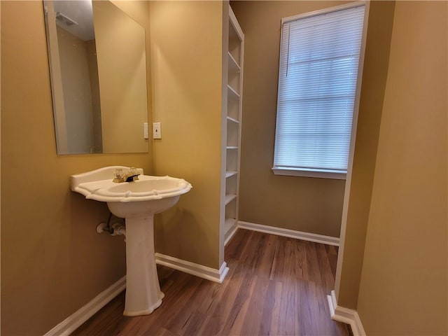 bathroom featuring hardwood / wood-style floors