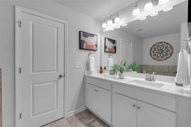 1311 Park Center Cir, Austell, GA 30168 - full bathroom featuring double vanity and tile patterned floors