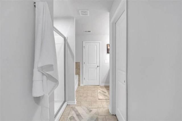 1311 Park Center Cir, Austell, GA 30168 - hallway with baseboards and light tile patterned flooring