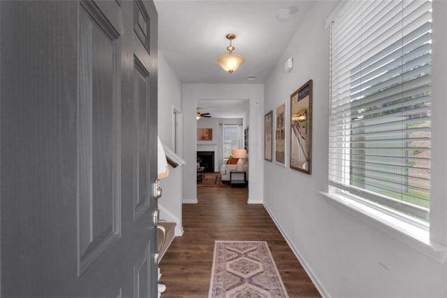 1311 Park Center Cir, Austell, GA 30168 - corridor featuring dark wood-style floors and healthy amount of natural light