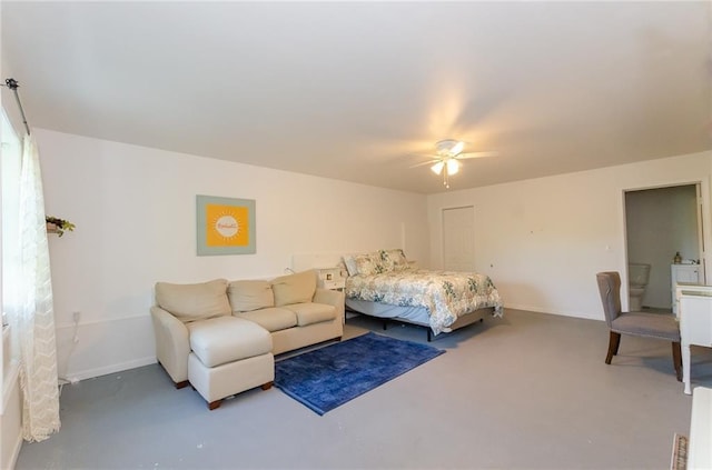 6828 New Fern Ln, Flowery Branch, GA 30542 - bedroom with ceiling fan, a closet, and carpet floors