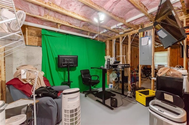 6828 New Fern Ln, Flowery Branch, GA 30542 - unfinished below grade area with electric panel