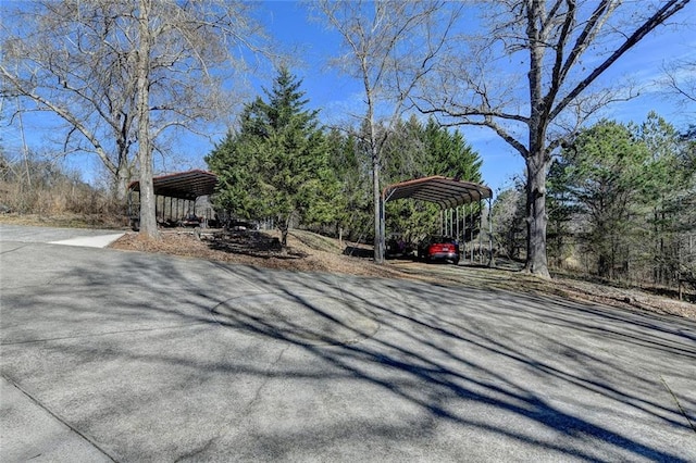 view of street with driveway