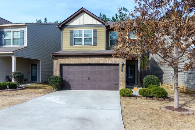 view of front of home featuring a garage