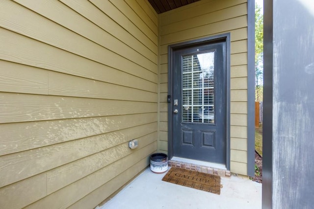 view of doorway to property