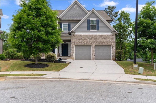 4238 Linworth Blvd, Austell, GA 30106 - craftsman-style home featuring brick siding, concrete driveway, an attached garage, and a front yard